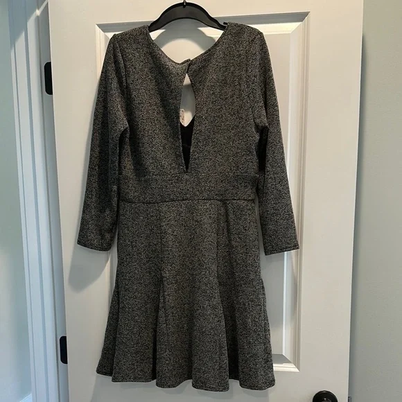 Free People Black and Gray Textured Dress - Picture 4 of 5